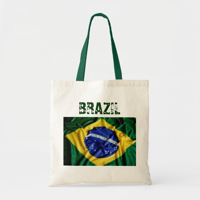 La bolsa de asas brasileña de la bandera (Frente)