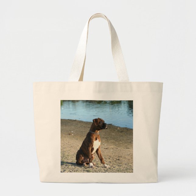 La bolsa de asas Brindle del perrito del boxeador (Frente)
