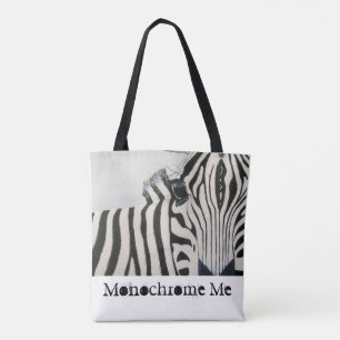 La bolsa de asas con diseño de la cebra