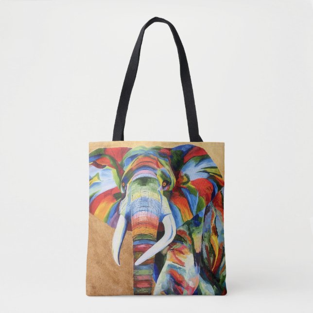 La bolsa de asas con diseño del elefante (Anverso)