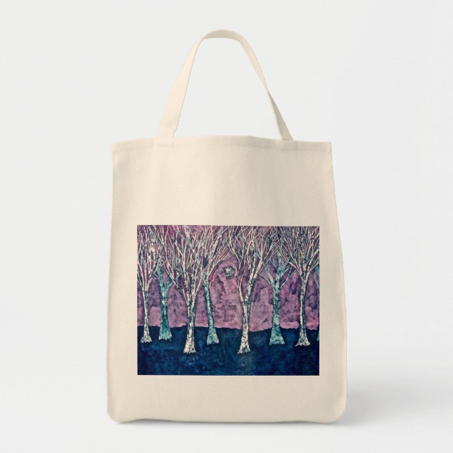 La bolsa de asas con los árboles en invierno (Frente)
