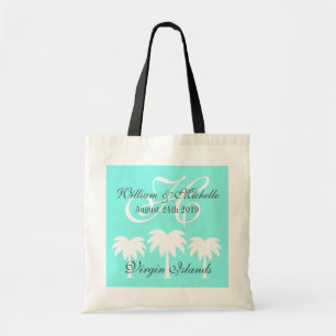 La bolsa de asas con monograma del boda del