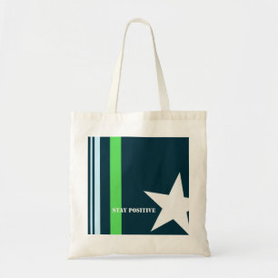 La bolsa de asas con un mensaje positivo