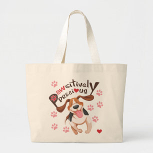 La bolsa de asas corriente preciosa del perro del