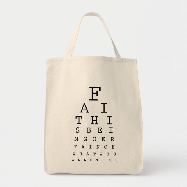 La bolsa de asas cristiana: Fe Vision (Frente)
