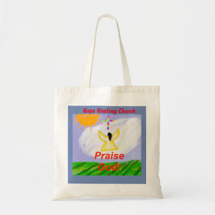 La bolsa de asas curativa del ángel de dios de la