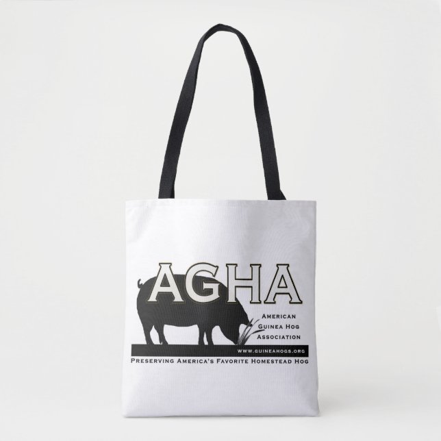 La bolsa de asas de AGHA con el nuevo logotipo (Anverso)
