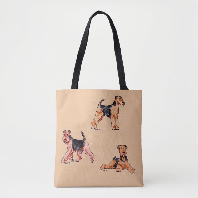 La bolsa de asas de Airedale Terrier (Anverso)