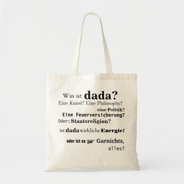 La bolsa de asas de Dada (Frente)