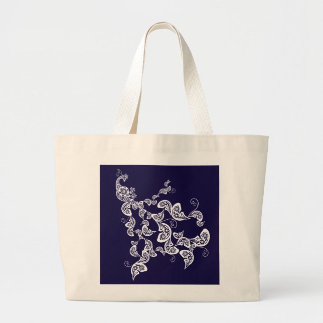 La bolsa de asas de encargo blanca del modelo (Frente)