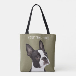 La bolsa de asas de encargo de Boston Terrier