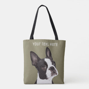 La bolsa de asas de encargo de Boston Terrier