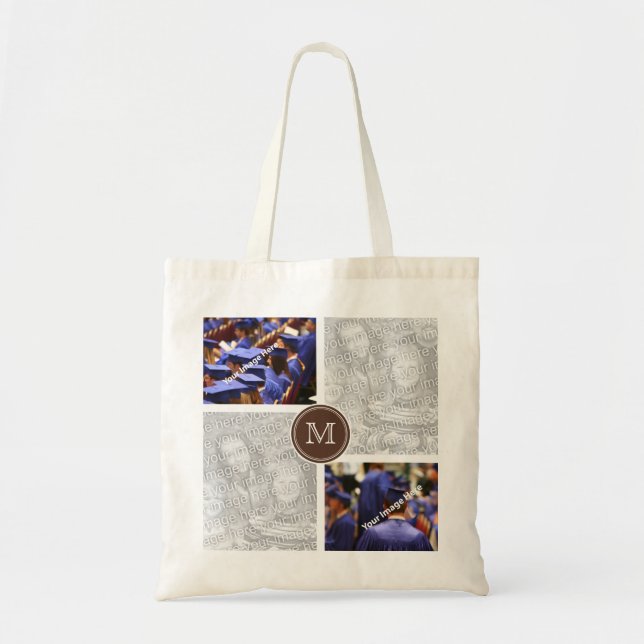 La bolsa de asas de encargo del collage de fotos (Frente)