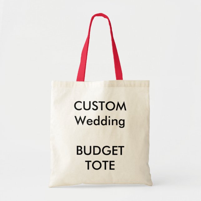 La bolsa de asas de encargo del presupuesto (Frente)