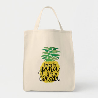 La bolsa de asas de la acuarela de la piña