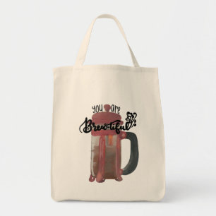 La bolsa de asas de la acuarela del café