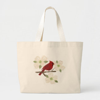 La bolsa de asas de la acuarela del cardenal y del