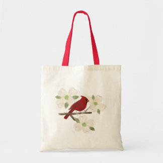 La bolsa de asas de la acuarela del cardenal y del