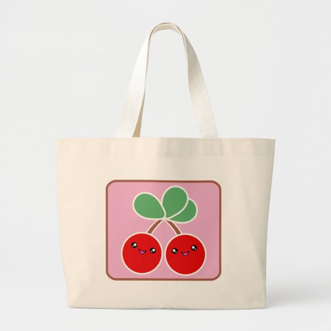 La bolsa de asas de la cereza de Kawaii (Frente)