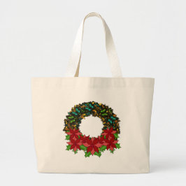 La bolsa de asas de la guirnalda del Poinsettia de