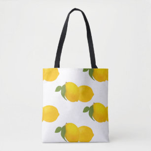 La bolsa de asas de la impresión del limón