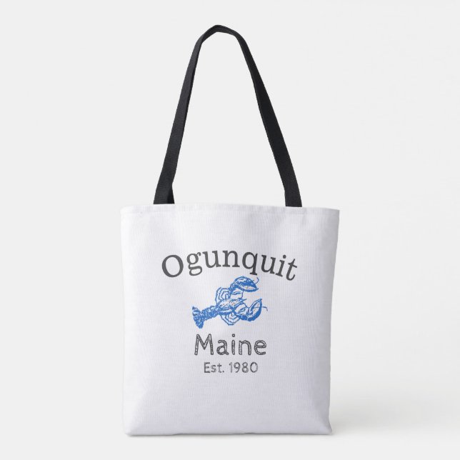 La bolsa de asas de la langosta de Ogunquit Maine (Reverso)