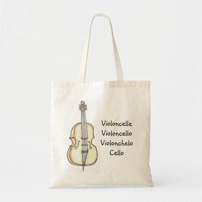 La bolsa de asas de la lengua del violoncelo (Frente)