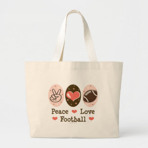 La bolsa de asas de la lona del fútbol del amor d