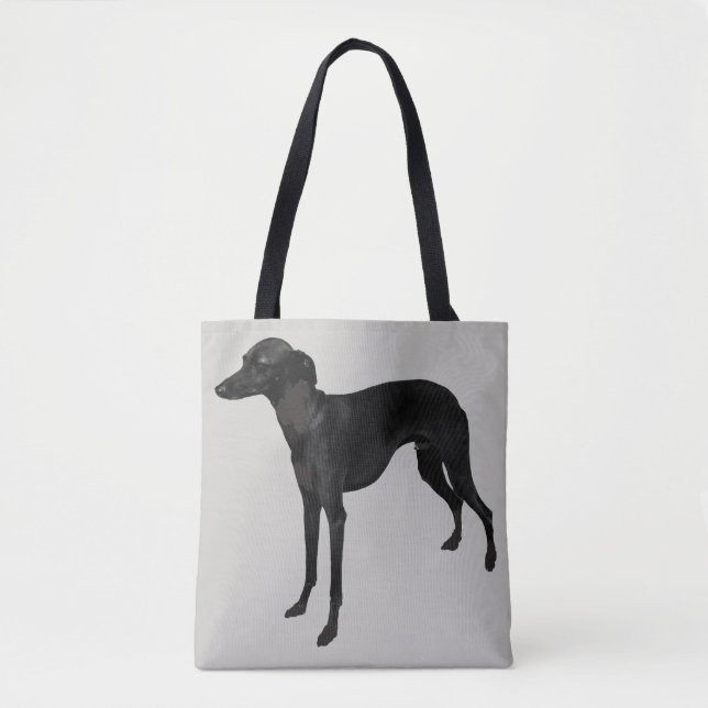 La bolsa de asas de la lona del galgo italiano (Anverso)