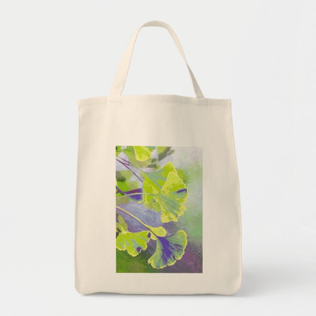La bolsa de asas de la lona del Ginkgo (Frente)