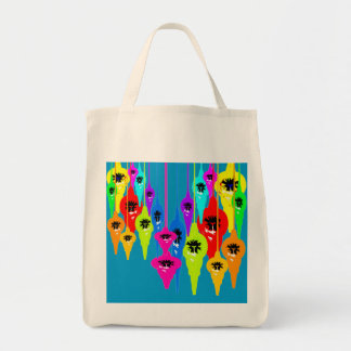 La bolsa de asas de la lona del navidad del
