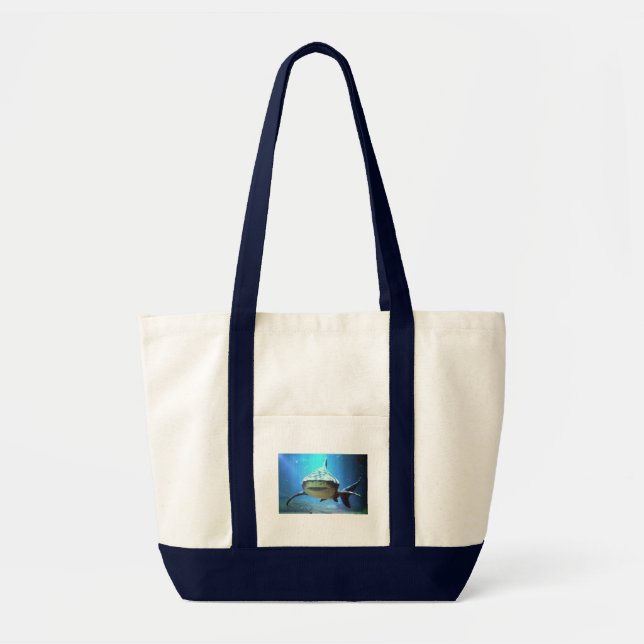 La bolsa de asas de la lona del tiburón (Frente)