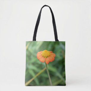 La bolsa de asas de la margarita anaranjada