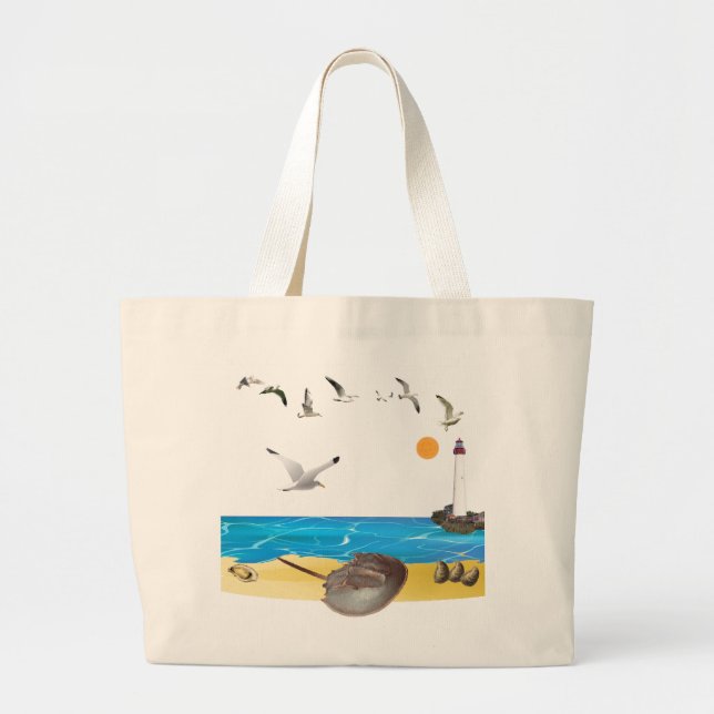 La bolsa de asas de la playa del cangrejo de (Frente)