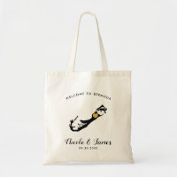 La bolsa de asas de la recepción de la boda de