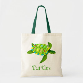 La bolsa de asas de la tortuga verde