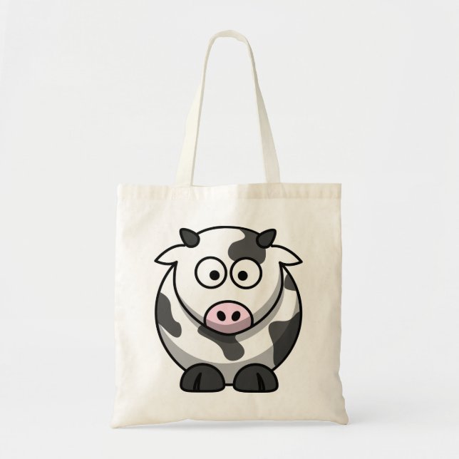 La bolsa de asas de la vaca del dibujo animado (Frente)