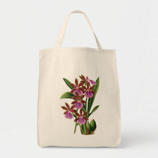 La bolsa de asas de las compras de la orquídea