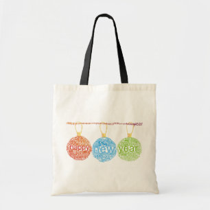 La bolsa de asas de las decoraciones de la Feliz