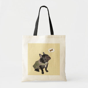 La bolsa de asas de las invitaciones del bulldog