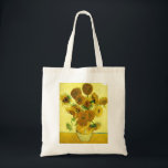 La bolsa de asas de los girasoles de Van Gogh<br><div class="desc">La bolsa de asas de los girasoles de Van Gogh. Pintura al óleo en lona a partir de 1888. El florero con quince girasoles sigue siendo uno de los trabajos de la vida más queridos de Vincent van Gogh. El uso brillante de amarillos evoca reservado finales del verano. Un gran...</div>