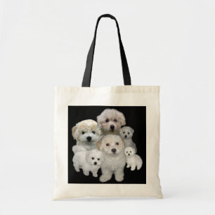 La bolsa de asas de los perritos de Bichon Frise