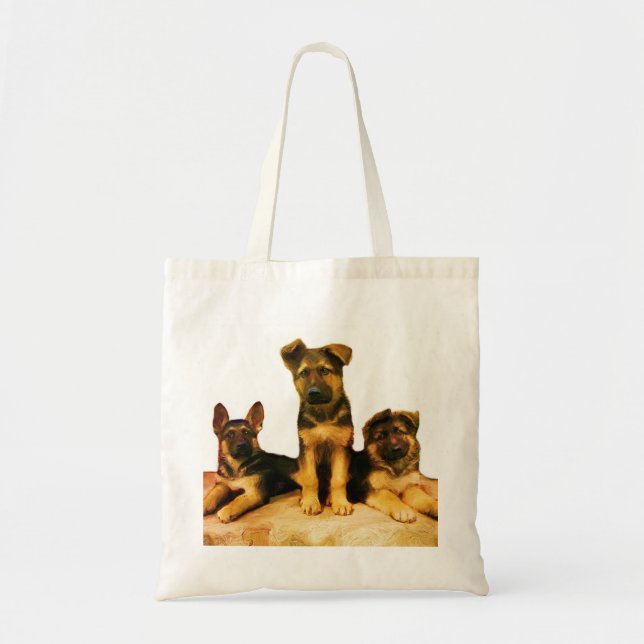 La bolsa de asas de los perritos del pastor alemán (Frente)