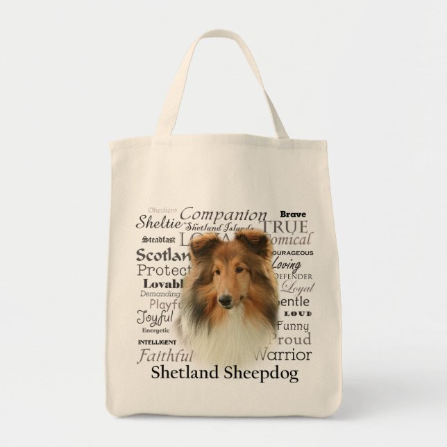 La bolsa de asas de los rasgos de Sheltie (Frente)