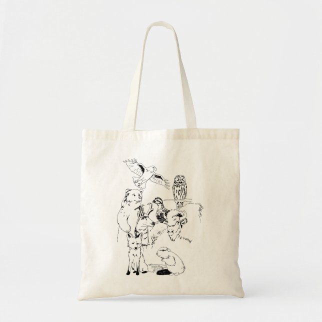 La bolsa de asas de madera del Critter de la (Frente)