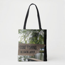 La bolsa de asas de madera pesquera ida divertida