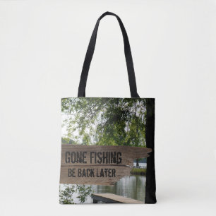La bolsa de asas de madera pesquera ida divertida