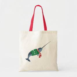 La bolsa de asas de Narwhal del navidad