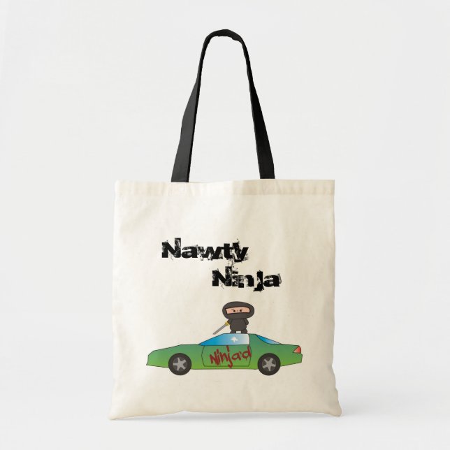 La bolsa de asas de Ninja'd - un diseño de Nawty (Frente)