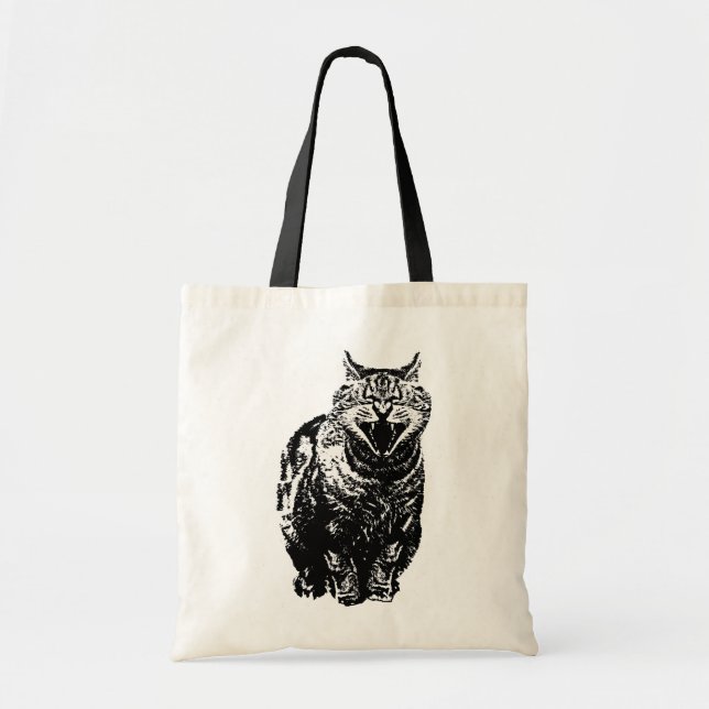 La bolsa de asas de risa del presupuesto del gato (Frente)